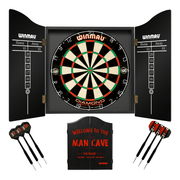 Winmau Diamond Plus Dartboard, Cabinet & Darts - Complete Darts Set Diamond Plus / Man Cave Boards