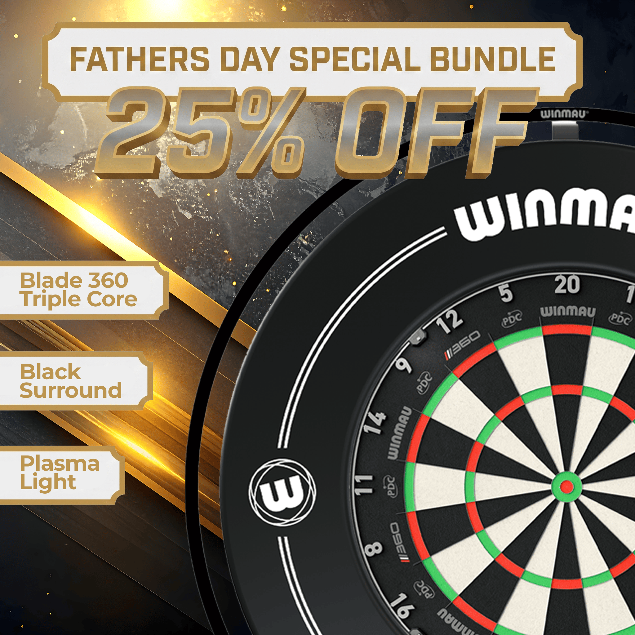 Winmau Fathers Day Special - Blade 360, Surround & Plasma Bundle Dartboard Bundles