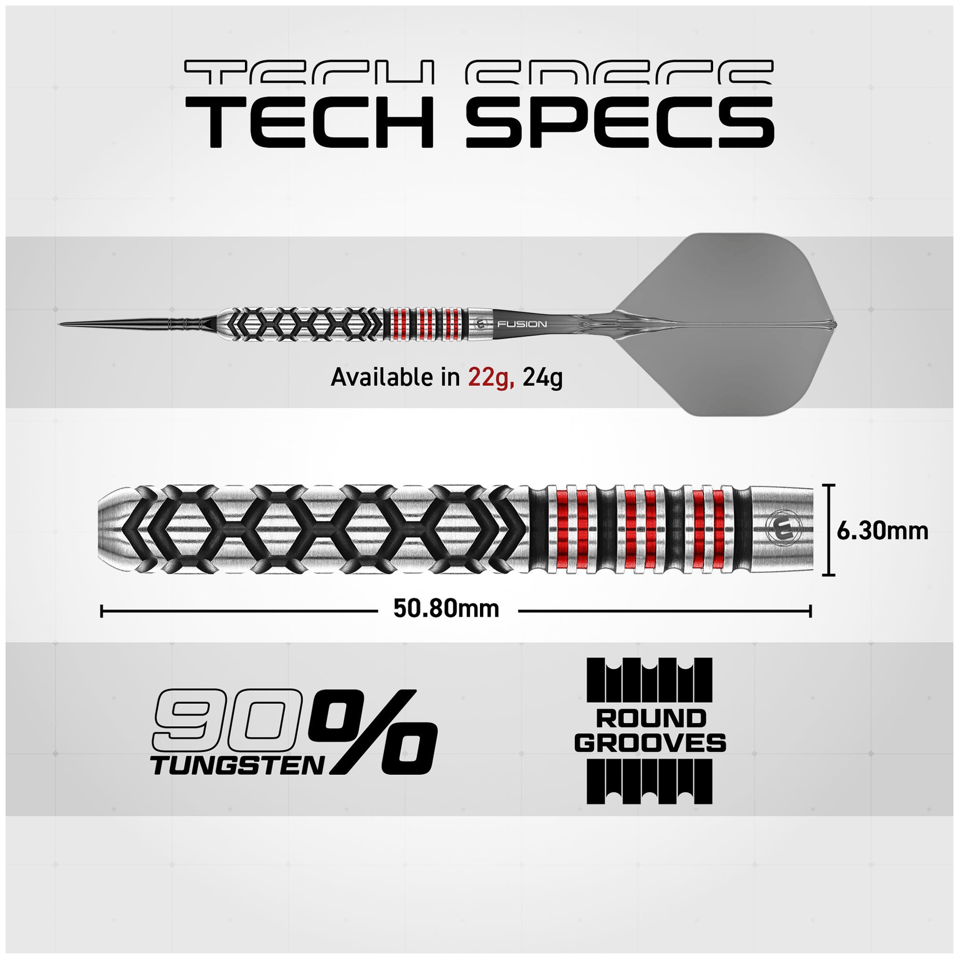 Winmau Fornax Parallel Switch Point - 90% Tungsten Steel Tip Darts Darts