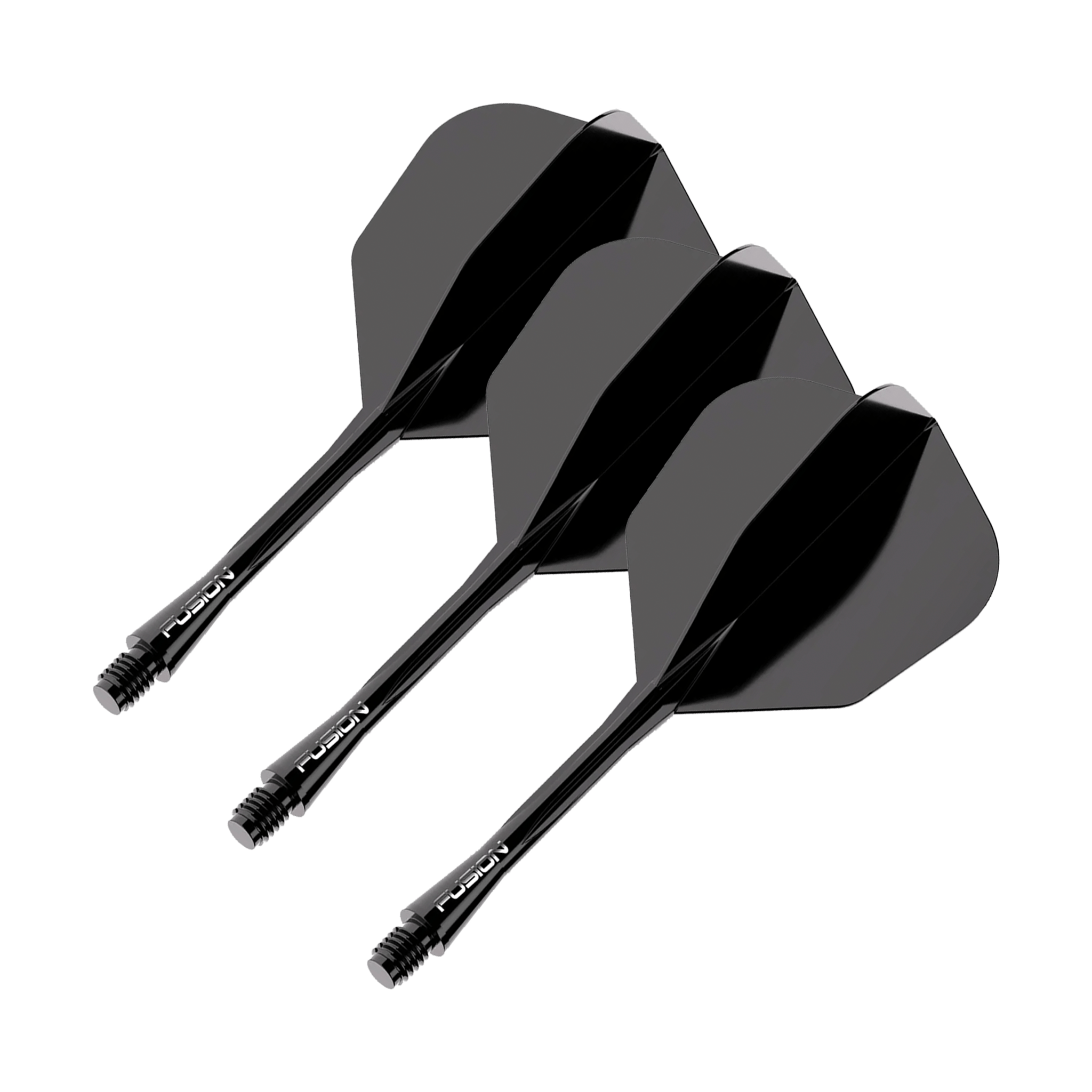 Winmau Fusion - All In One Flight & Shaft No. 6 / Medium (34mm) / Black Flights & Shafts