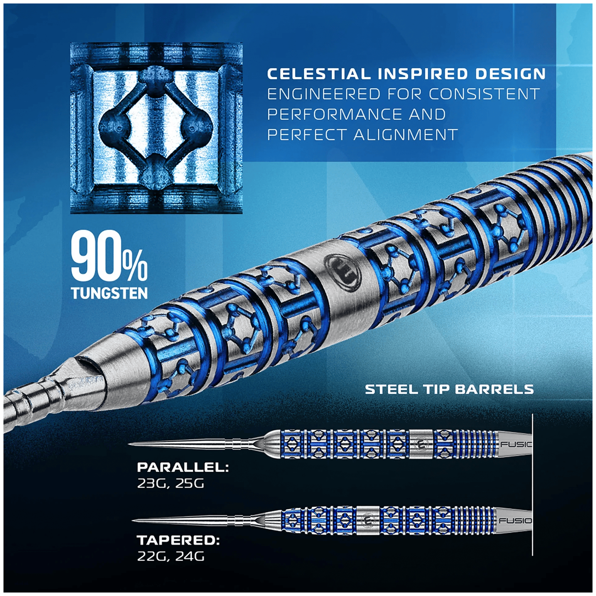 Winmau Lunaris Parallel Switch Point - 90% Tungsten Steel Tip Darts Darts