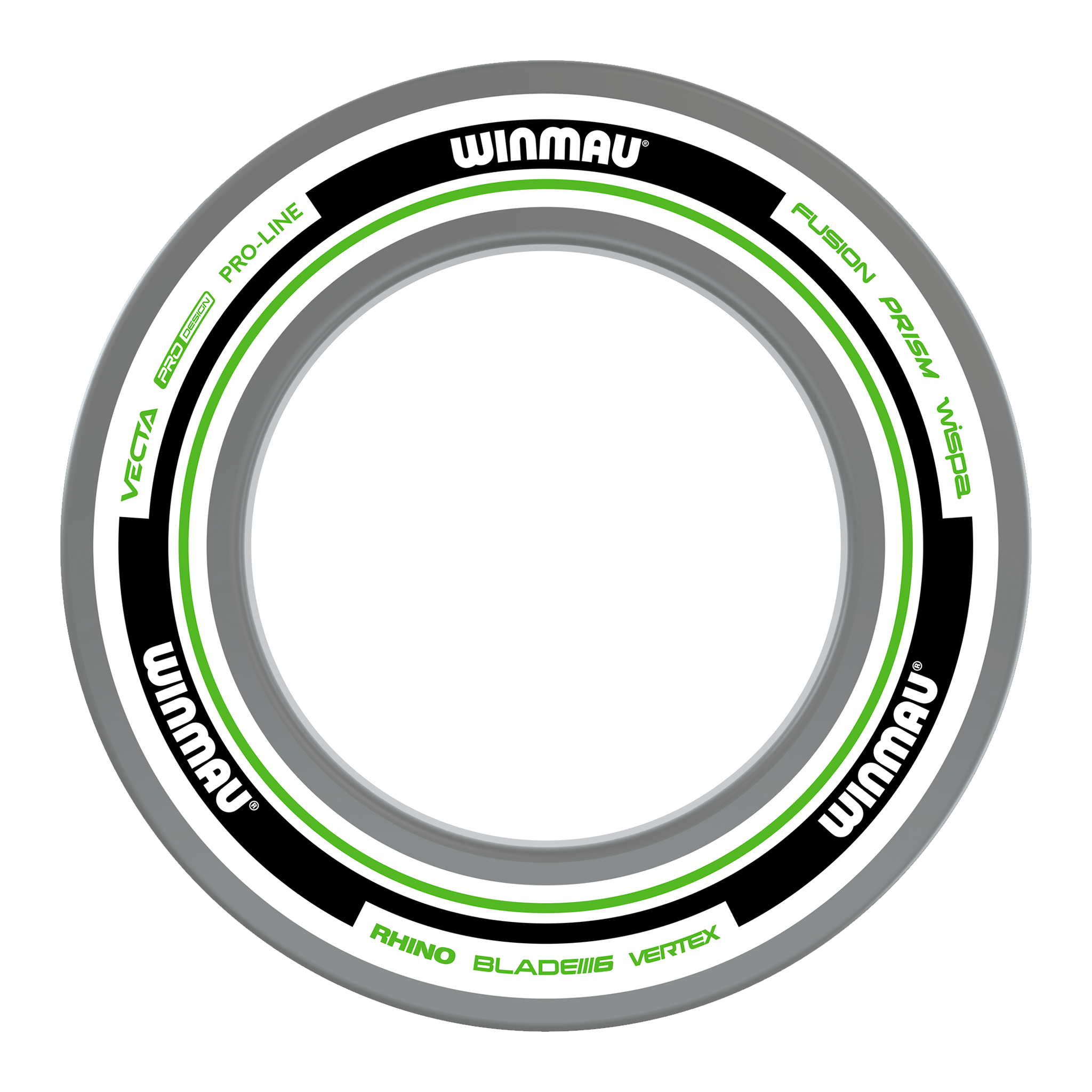 Winmau Printed Dartboard Surround Advance White/Green Boards