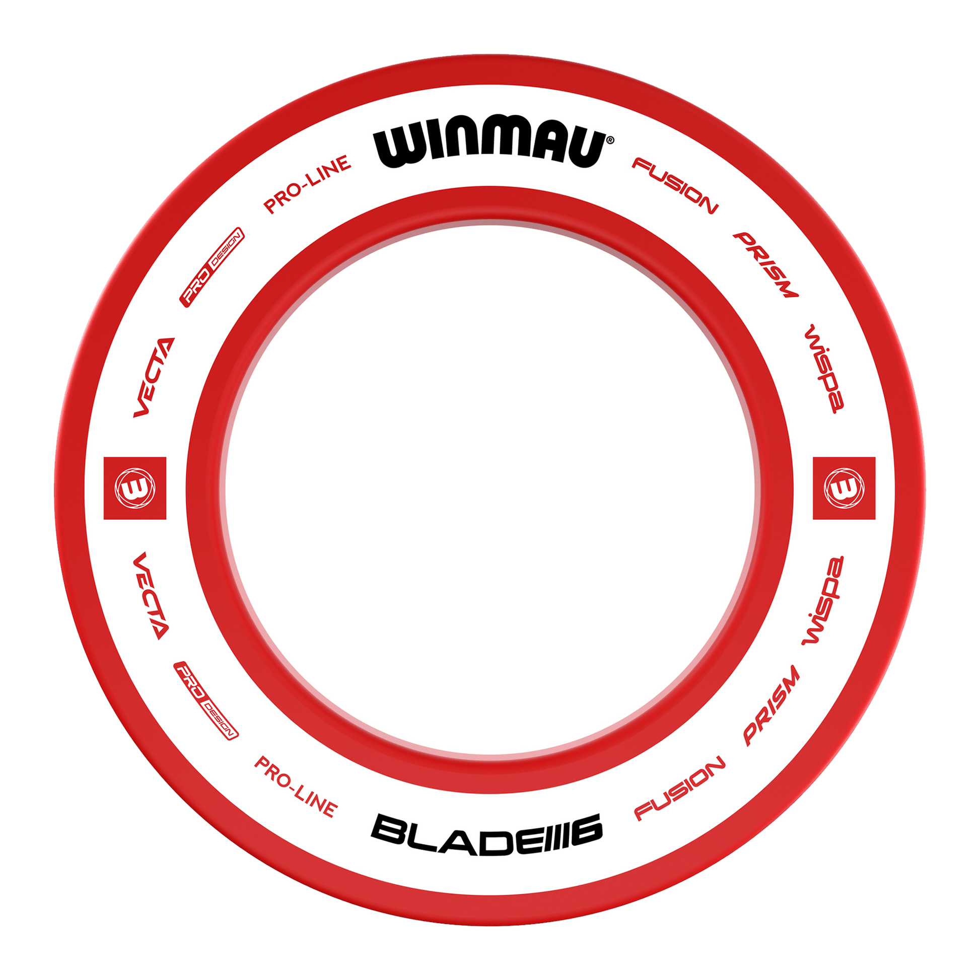 Winmau Printed Dartboard Surround Pro 2.0 Red Boards