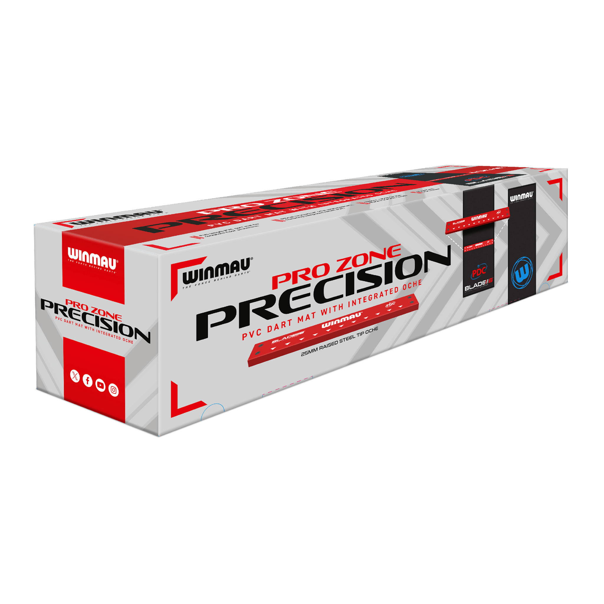 Winmau Pro Zone Precision PVC Dart Mat With Integrated Oche Boards