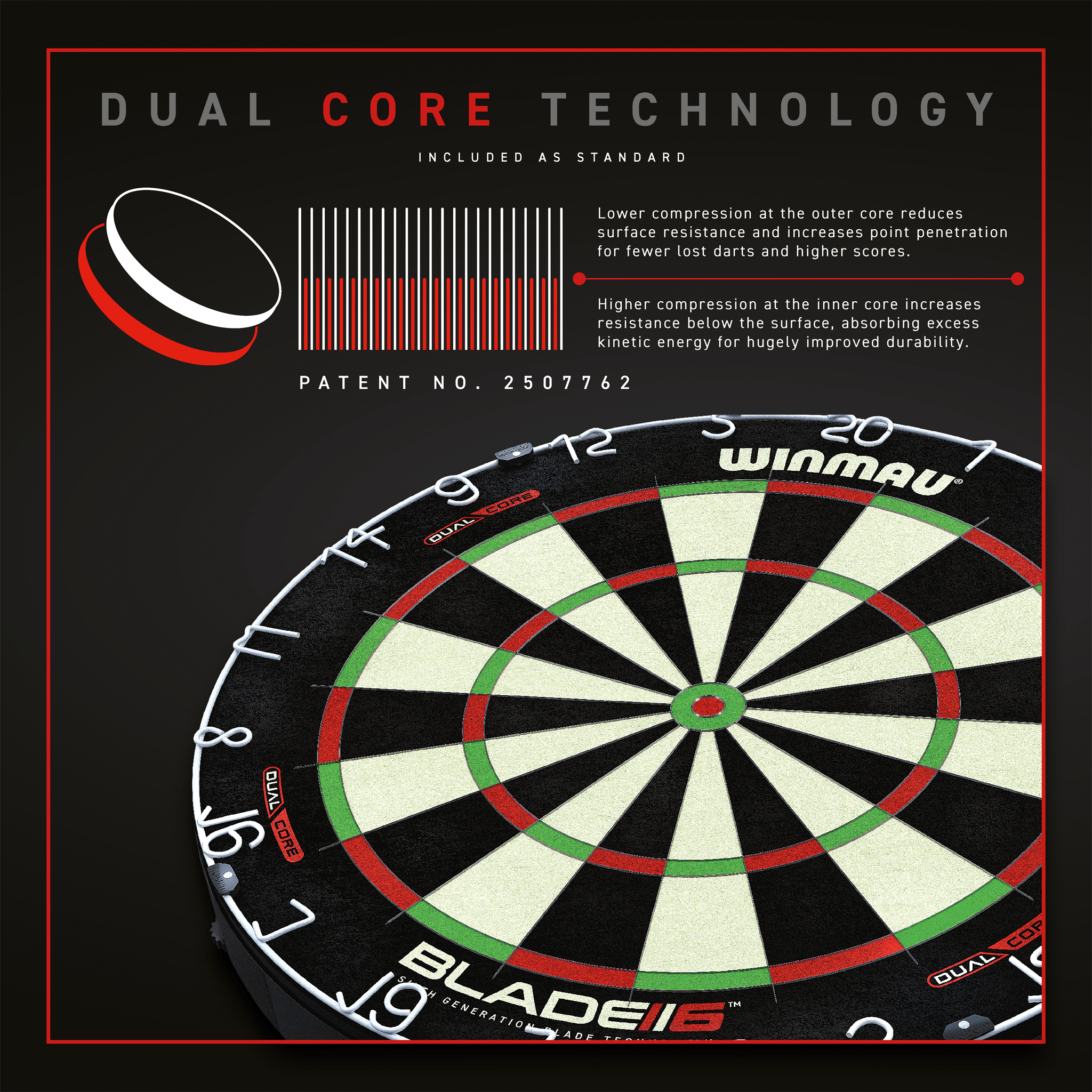 Blade 6 Dual Core Dartboard & Cabinet Bundle