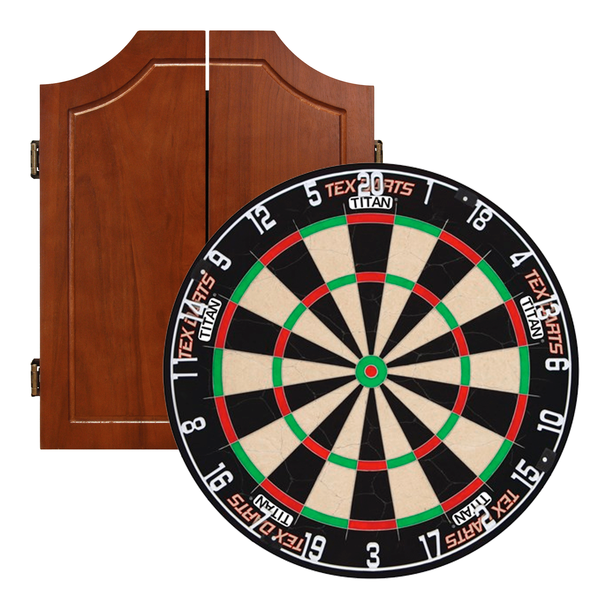 Darts Online Tex Titan & Solid Wood Cabinet Bundle Titan / Walnut Boards