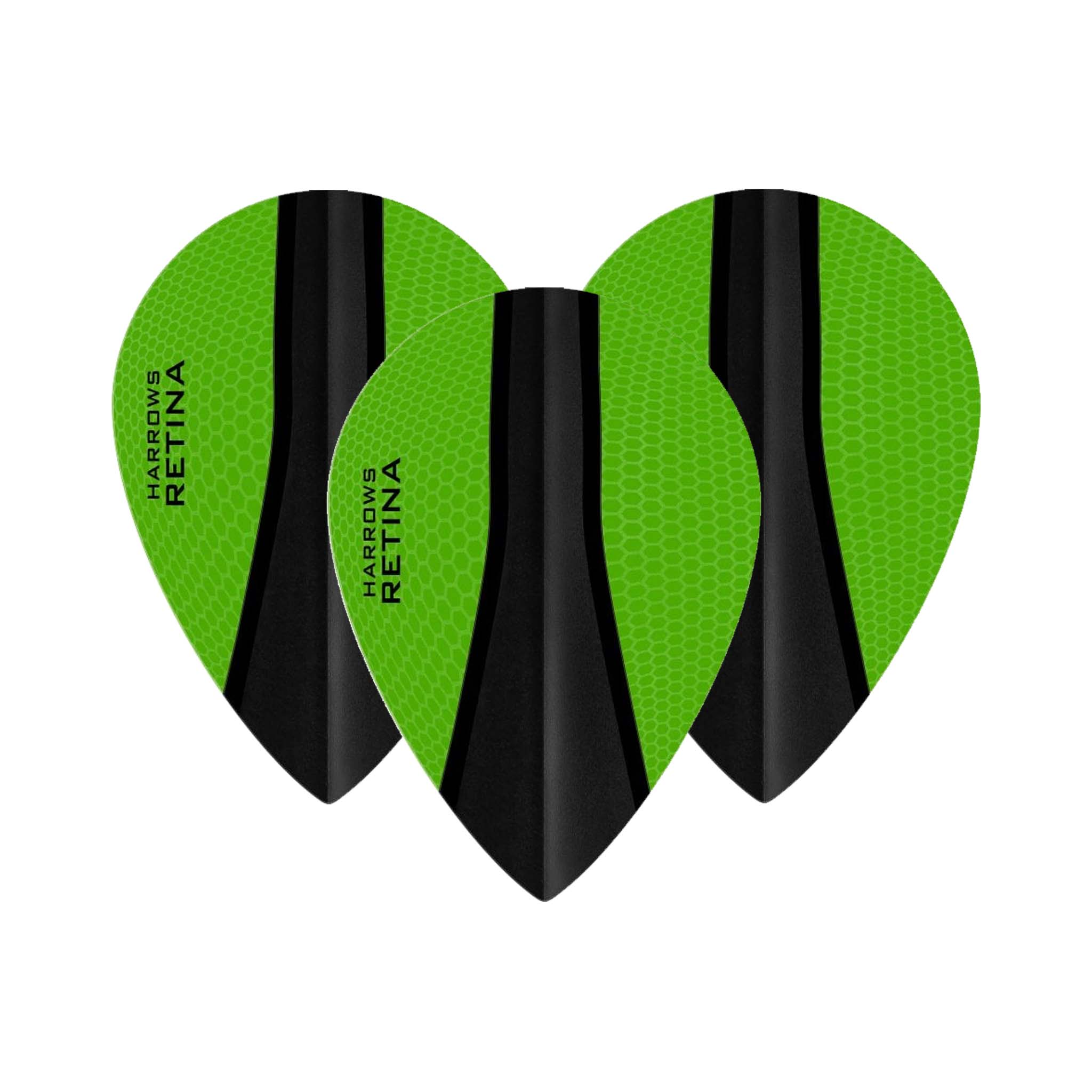 Harrows Retina X - Dart Flights Green / Pear Flights