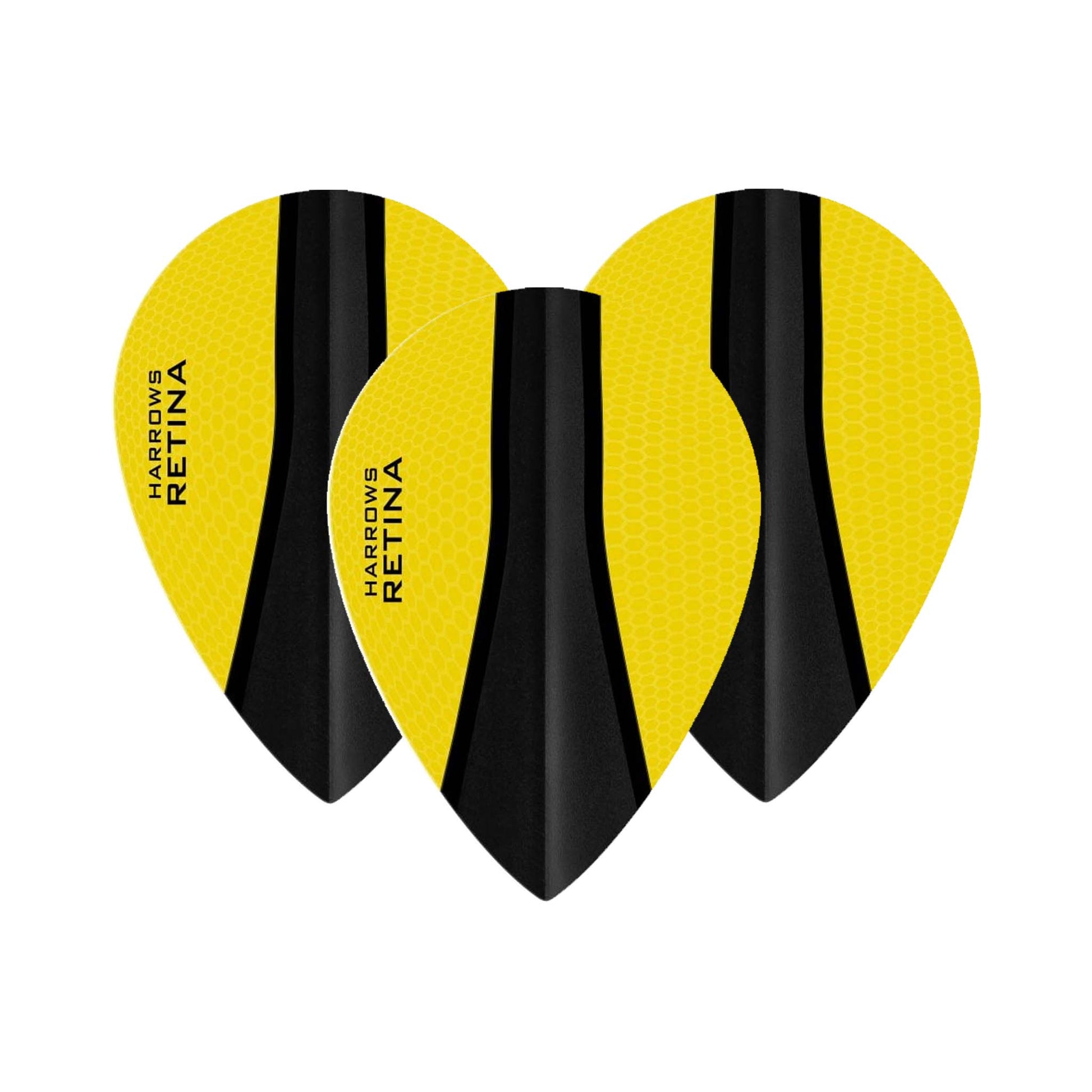 Harrows Retina X - Dart Flights Pear / Yellow Flights