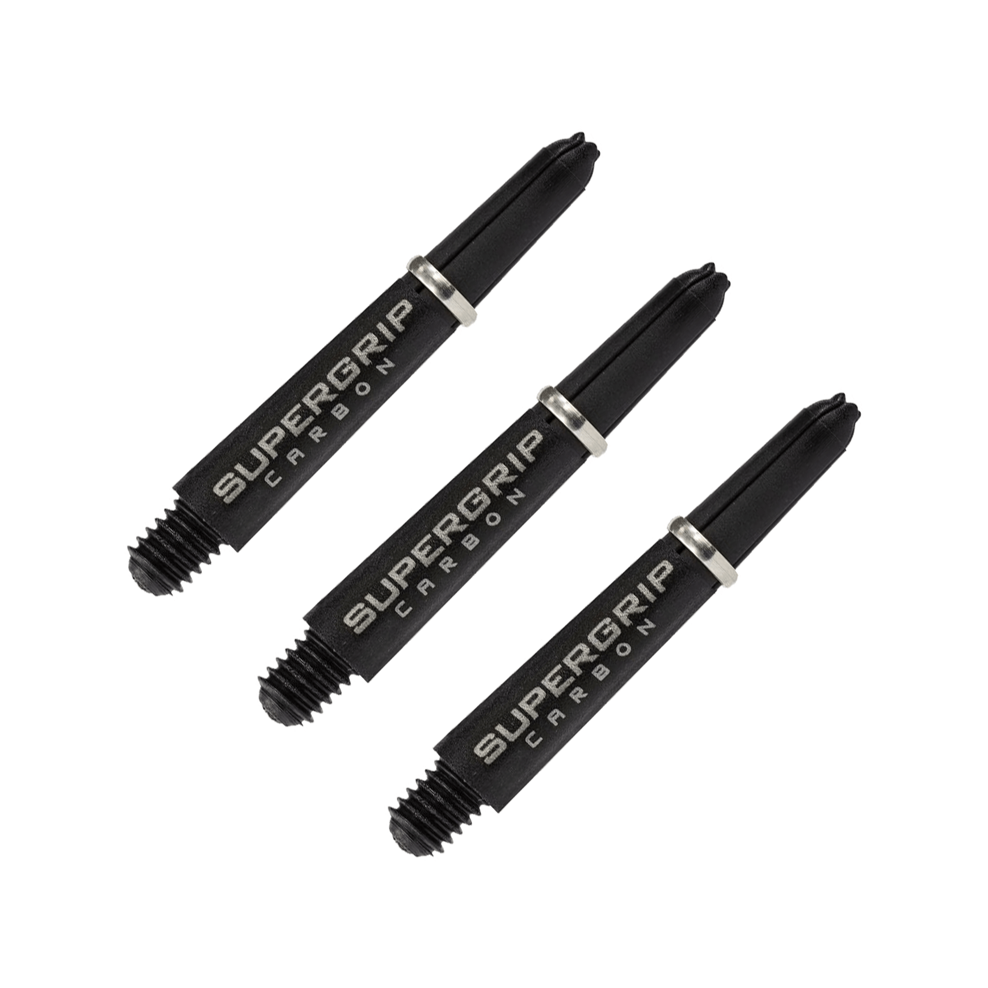 Harrows Supergrip Carbon Short (33mm) Carbon Composite Dart Shafts Silver Shafts