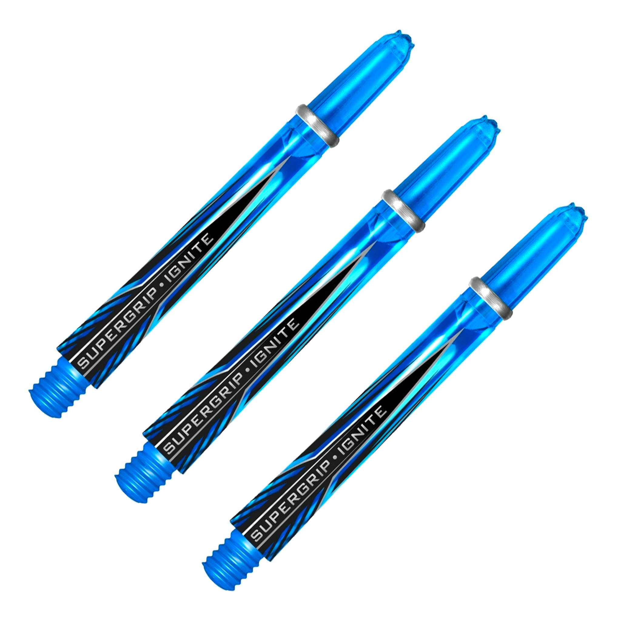 Harrows Supergrip Ignite - Polycarbonate Dart Shafts Aqua / Medium (47mm) Shafts