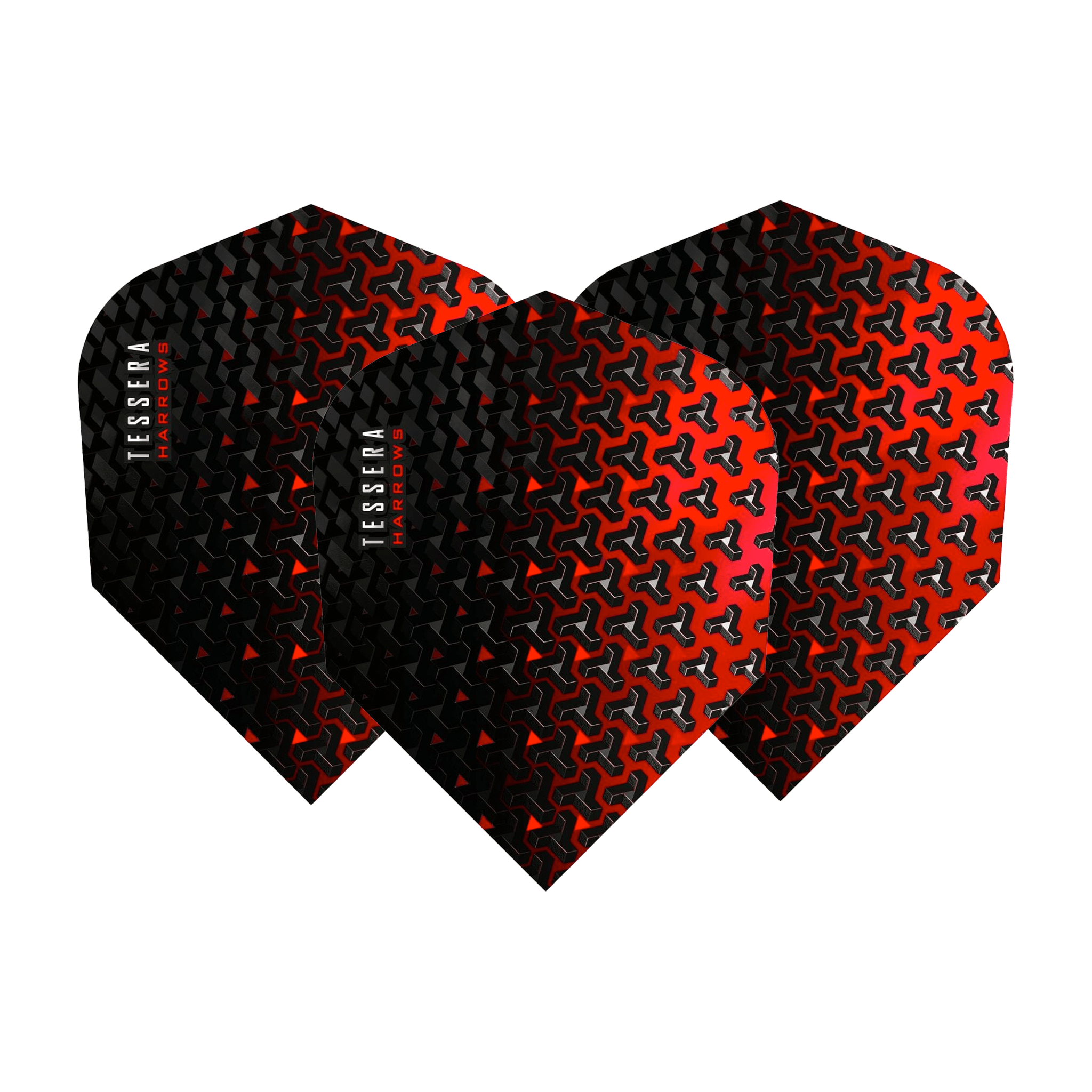 Harrows Tessera No. 6 Dart Flights Red Flights
