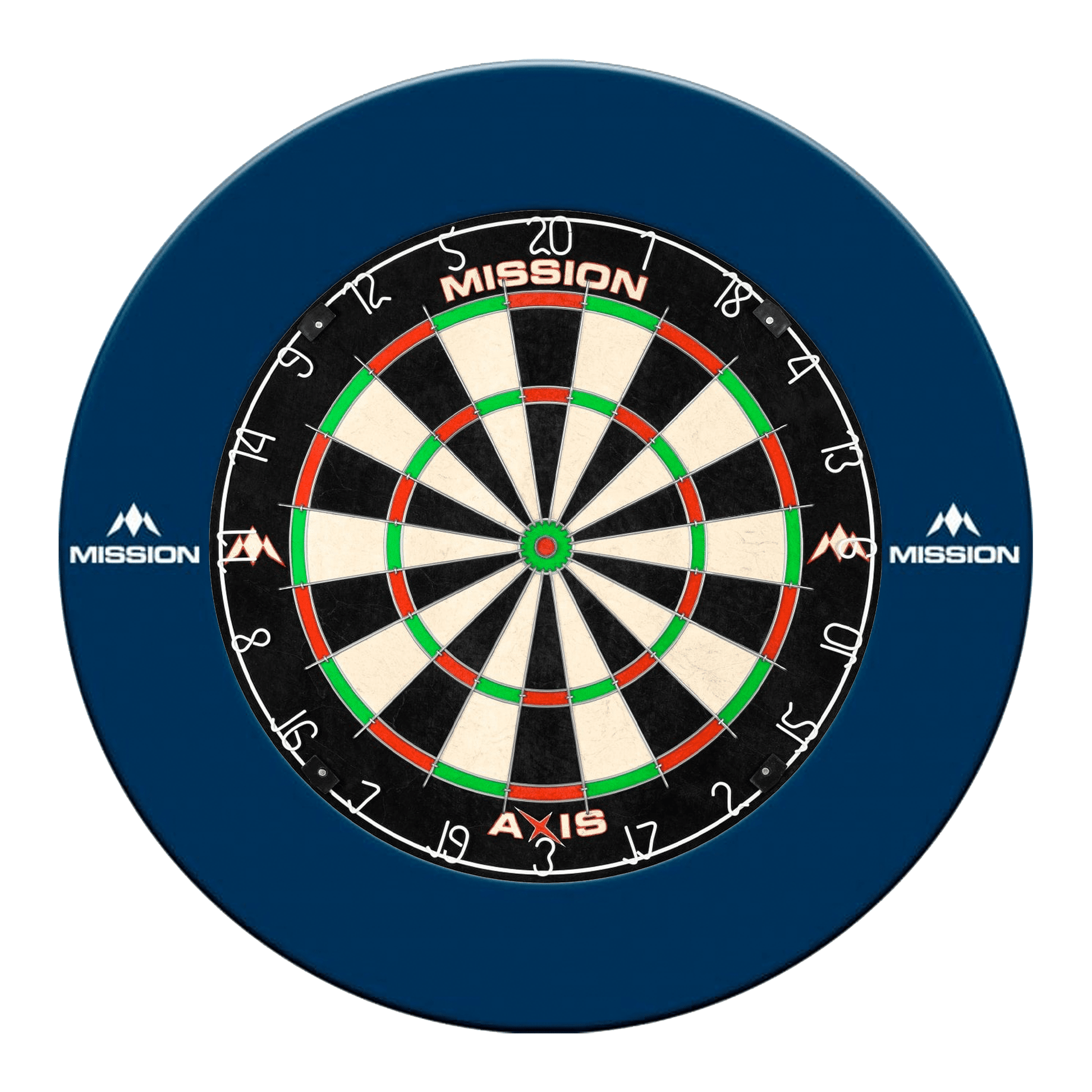 Mission Axis Dartboard & Surround Bundle Blue Boards