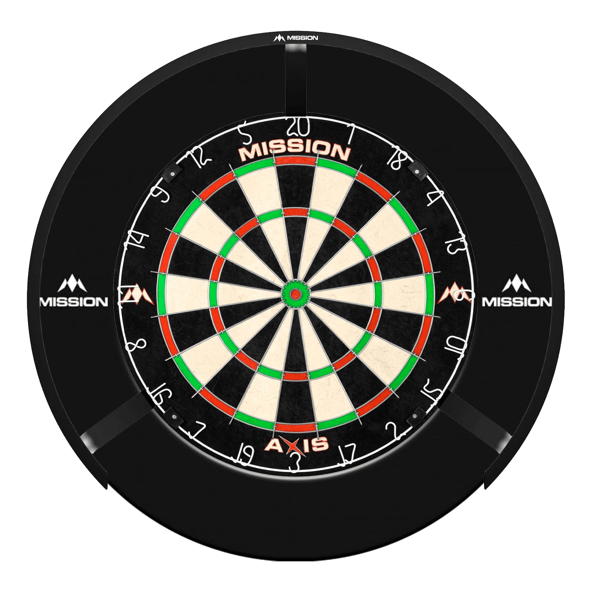 Mission Axis Dartboard, Surround & Light Bundle Black / Torus 270 Boards