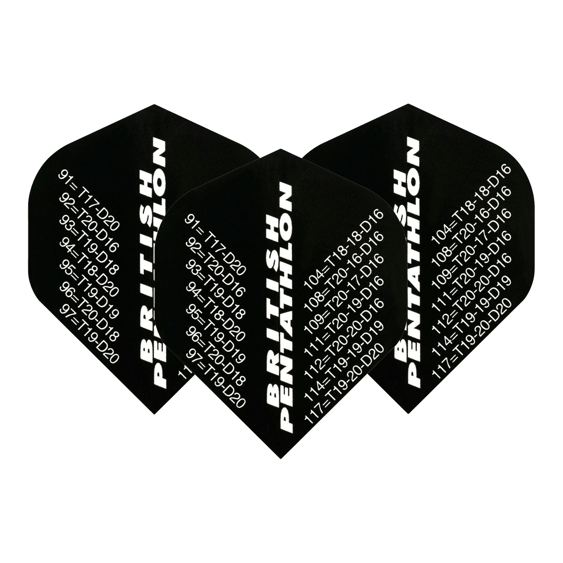 Pentathlon Checkout Dart Flights Black Flights