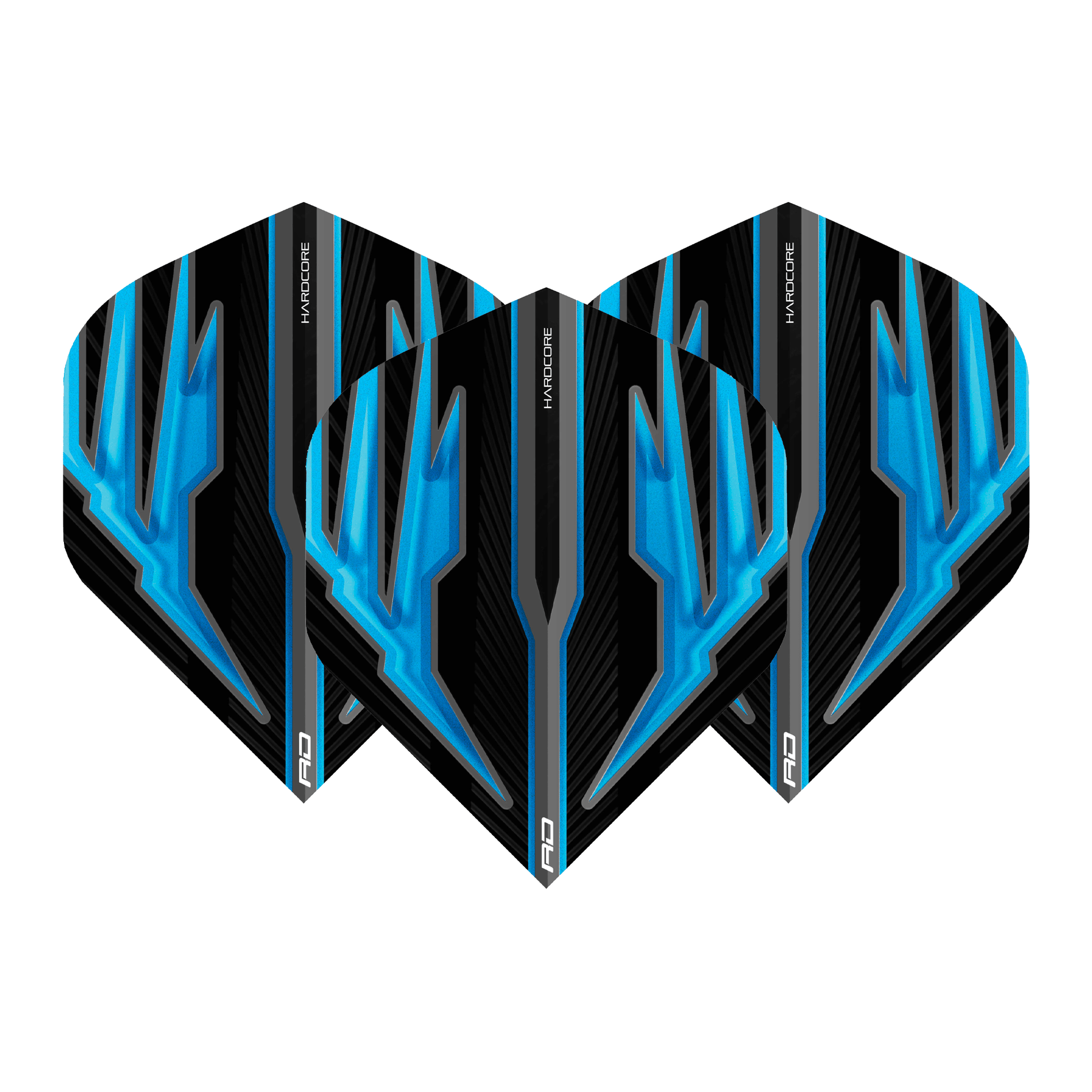 Red Dragon Hardcore Radical Black Standard Dart Flights Black/Blue Flights