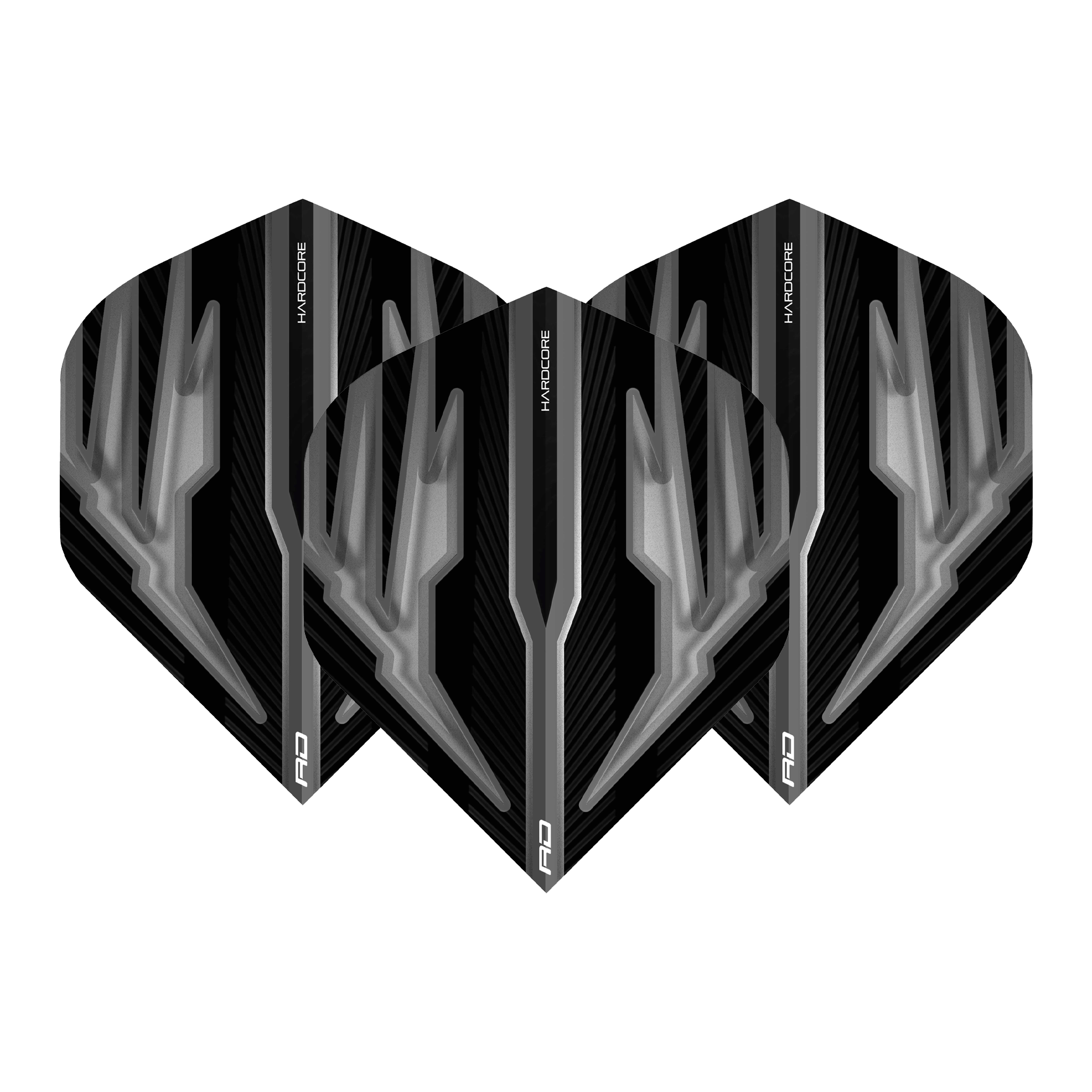 Red Dragon Hardcore Radical Black Standard Dart Flights Black/Grey Flights