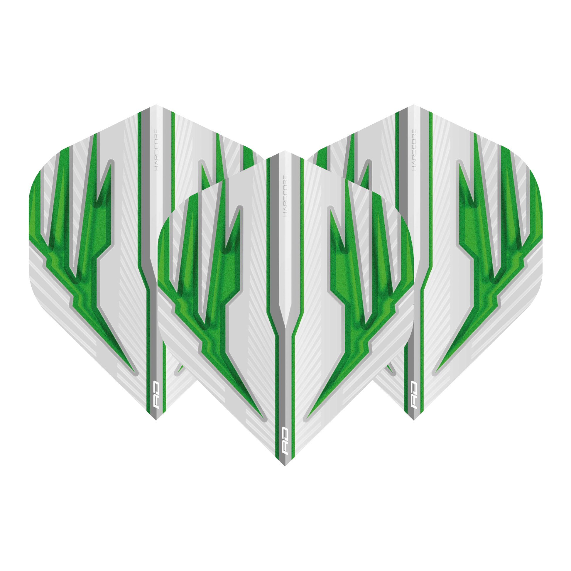 Red Dragon Hardcore Radical Dart Flights Standard / White & Green Flights
