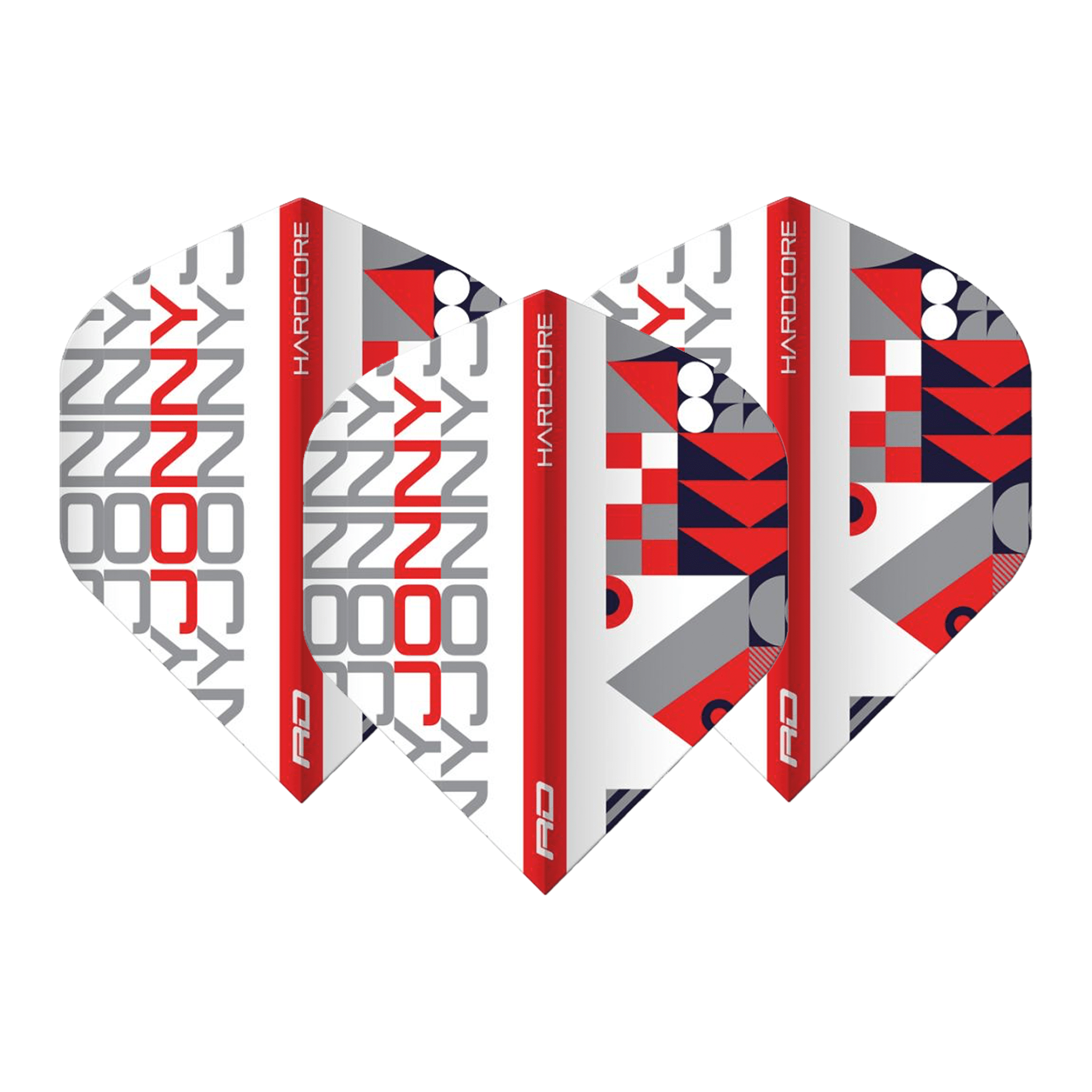 Red Dragon Jonny Clayton Hardcore Stack Flights White / Standard Flights