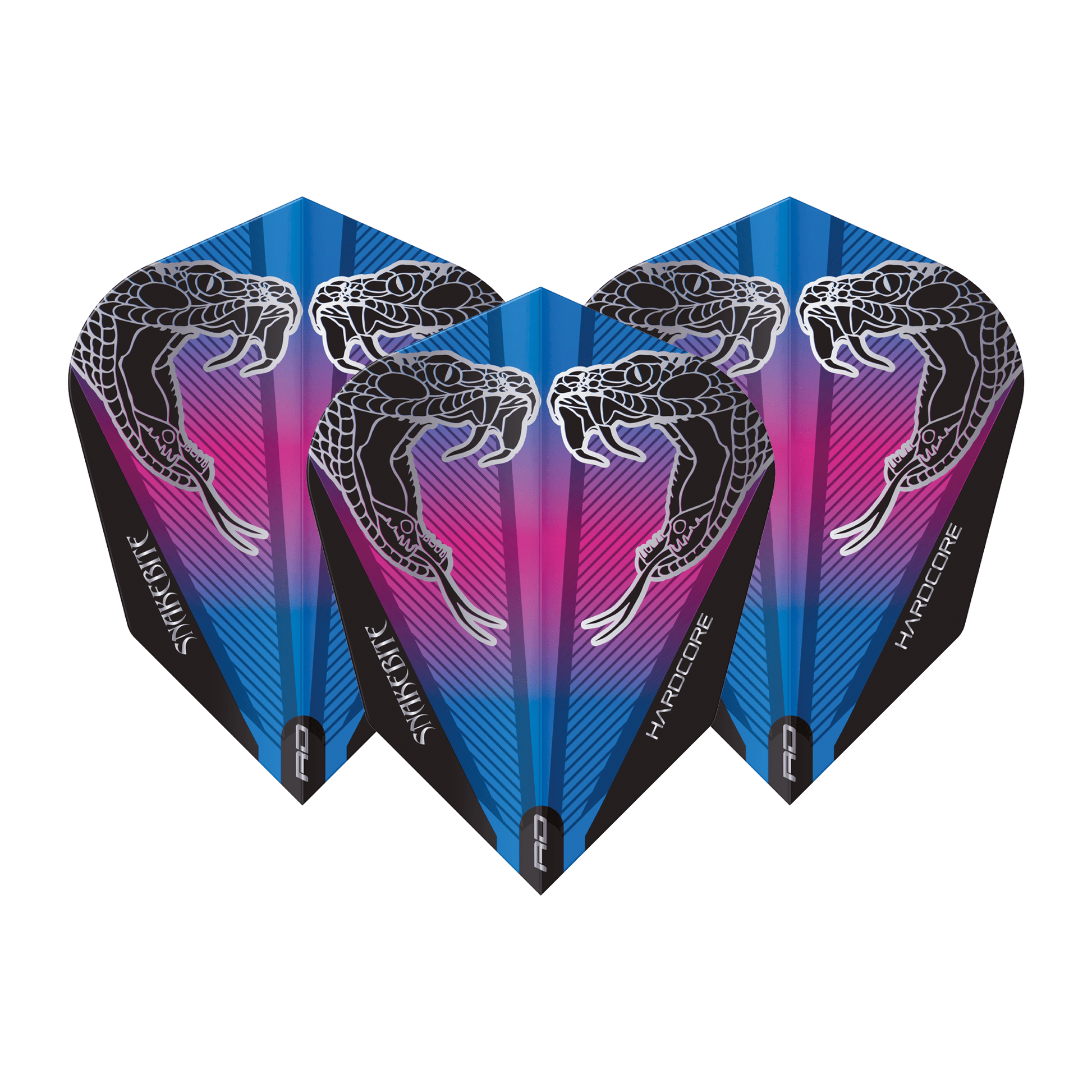 Red Dragon Peter Wright Double Snake Head - Hardcore Dart Flights V-Standard / Pink Flights