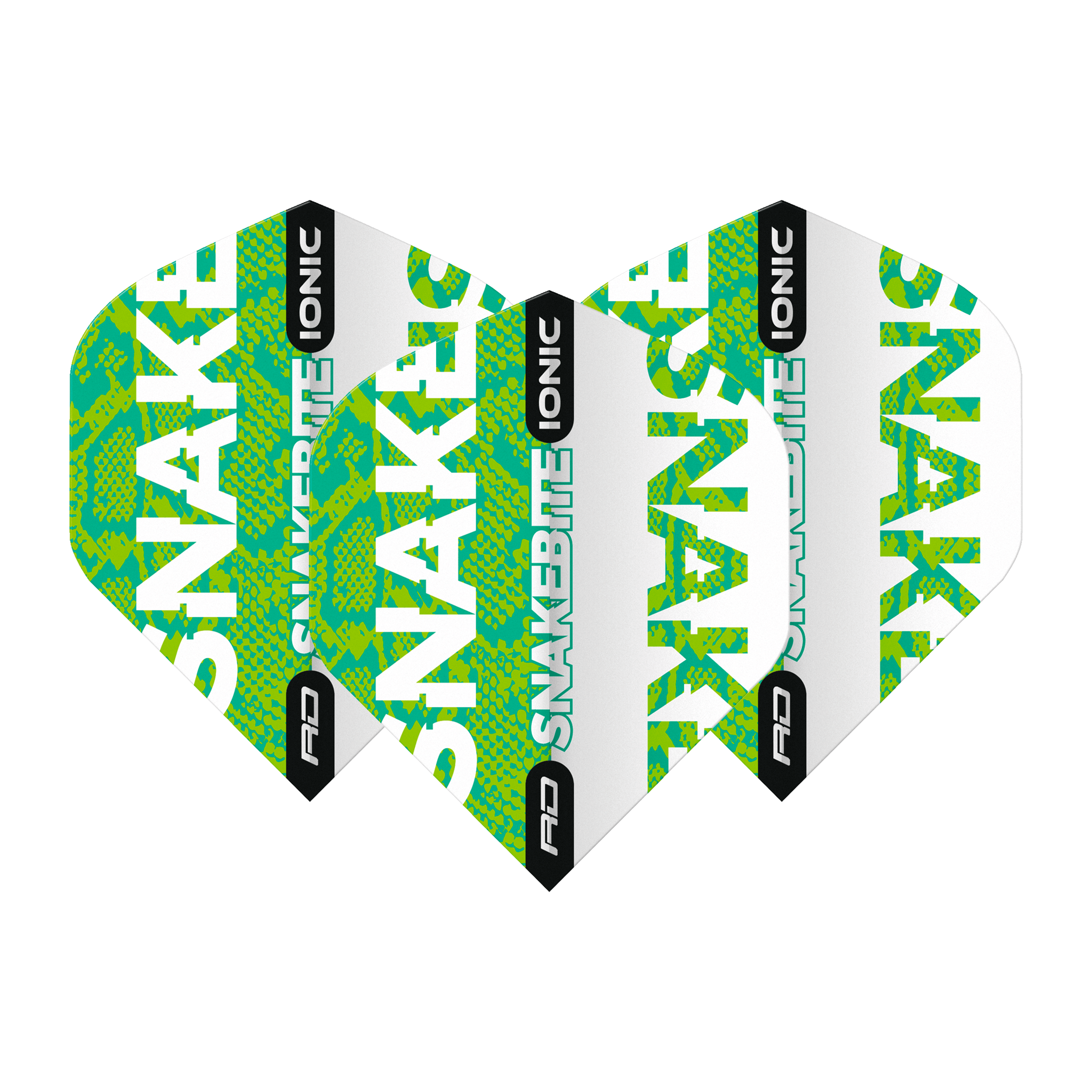 Red Dragon Peter Wright Snakebite Ionic Standard Dart Flights Green/White Flights