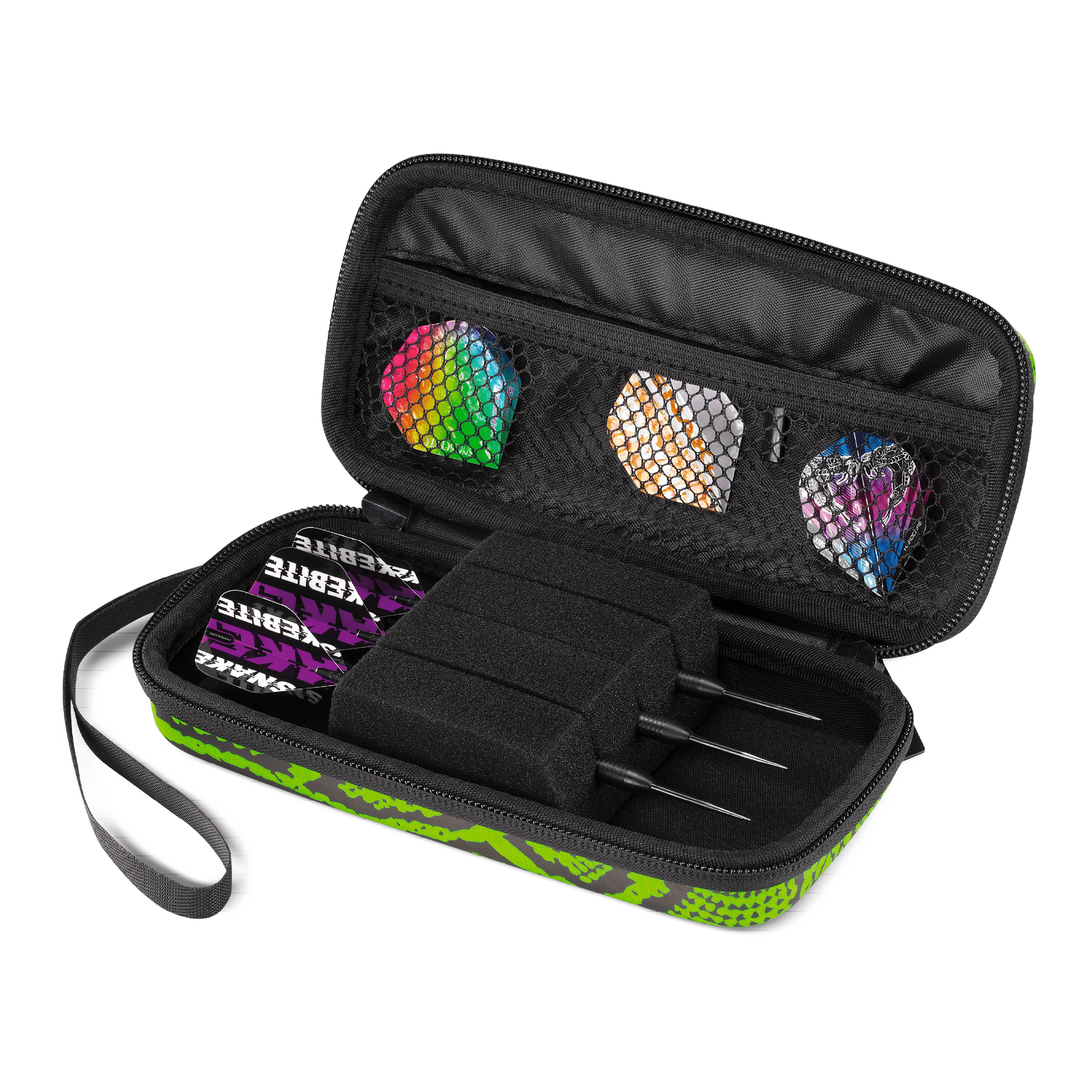 Red Dragon Peter Wright Snakebite Monza Darts Case Green Cases
