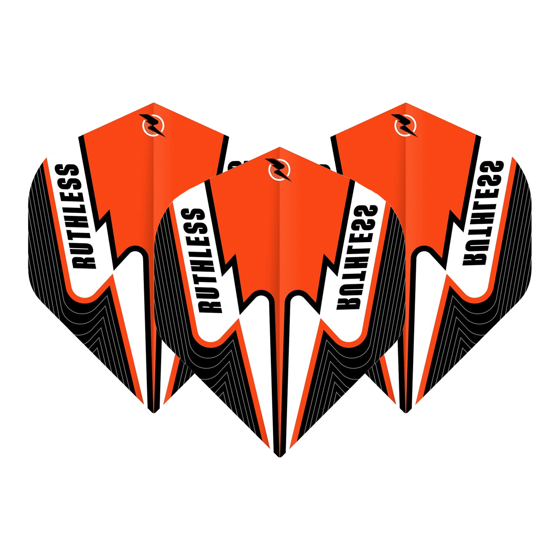 Ruthless Power Surge - Dart Flights No. 2 / Orange & Black Flights