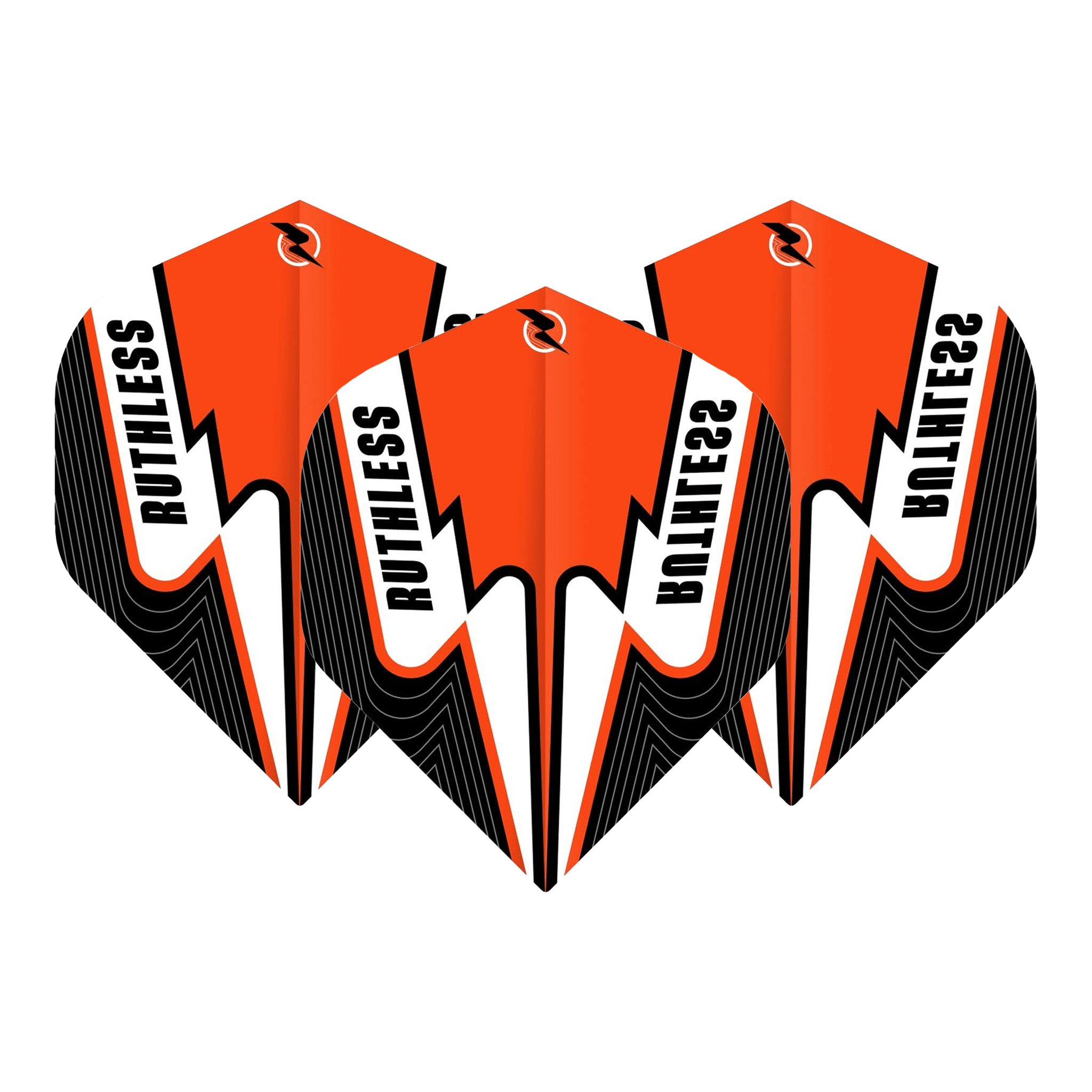 Ruthless Power Surge - Dart Flights No. 2 / Orange & Black Flights