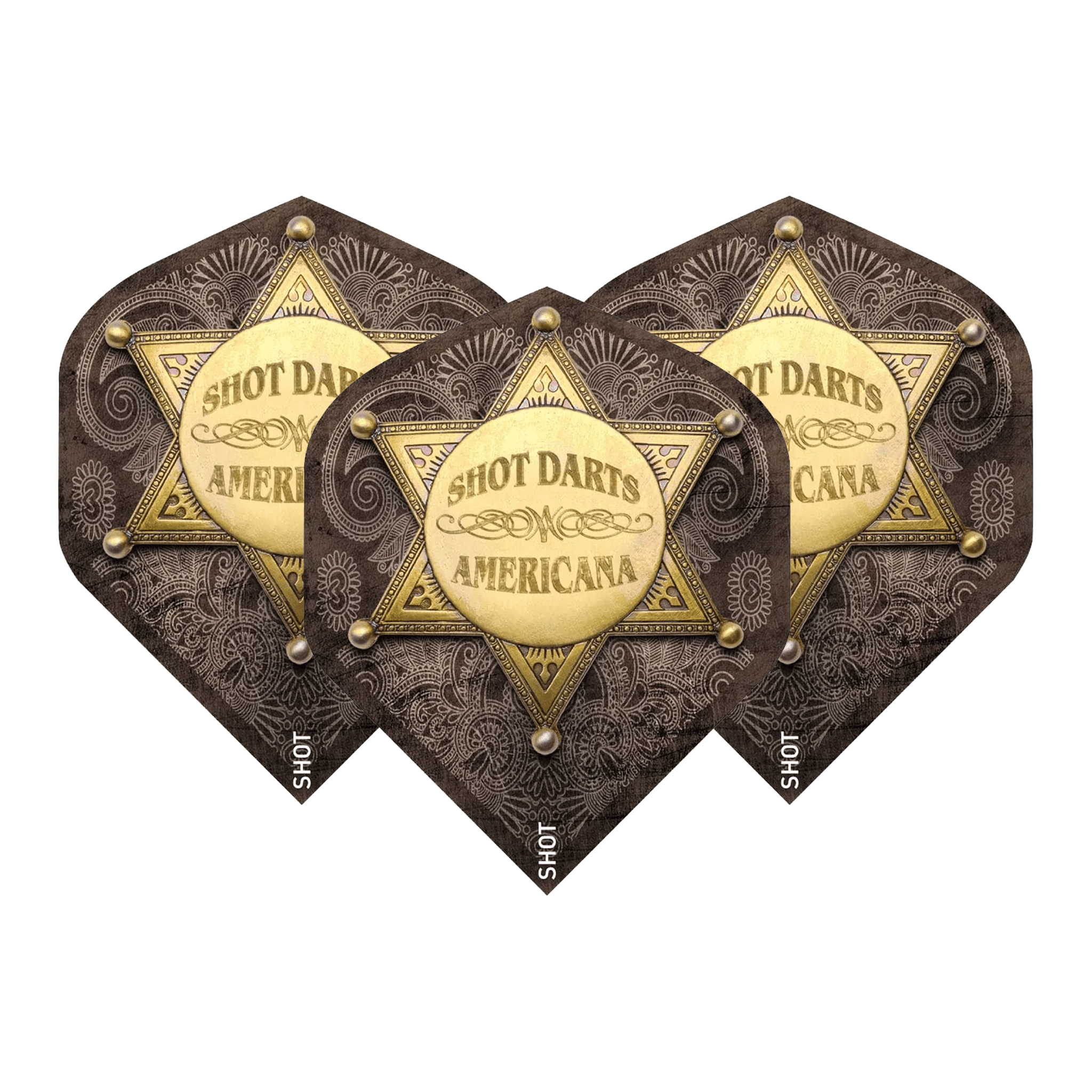 Shot Americana Tin - Dart Flights Standard / Black Flights