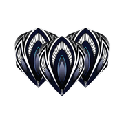 Shot Birds of Prey Falcon Small Standard Dart Flights Black/White Flights