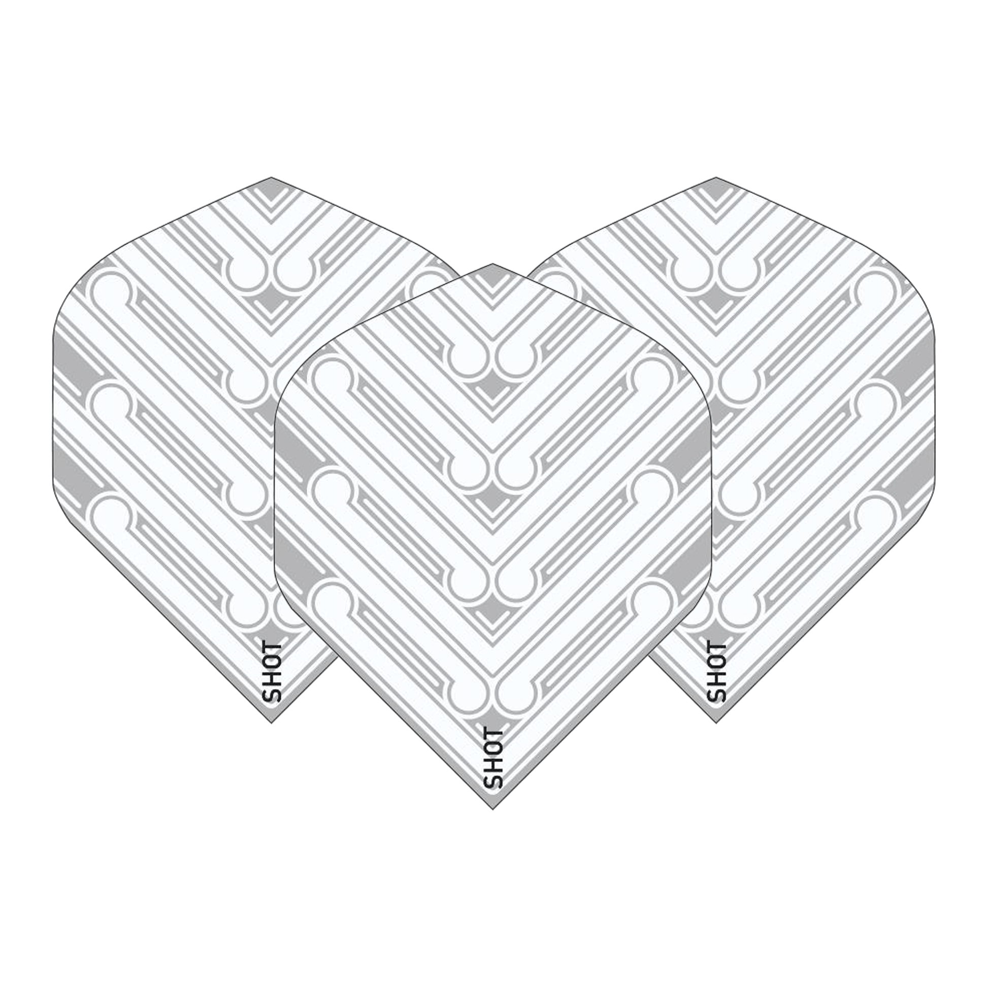 Shot Manu Standard Dart Flights White Flights