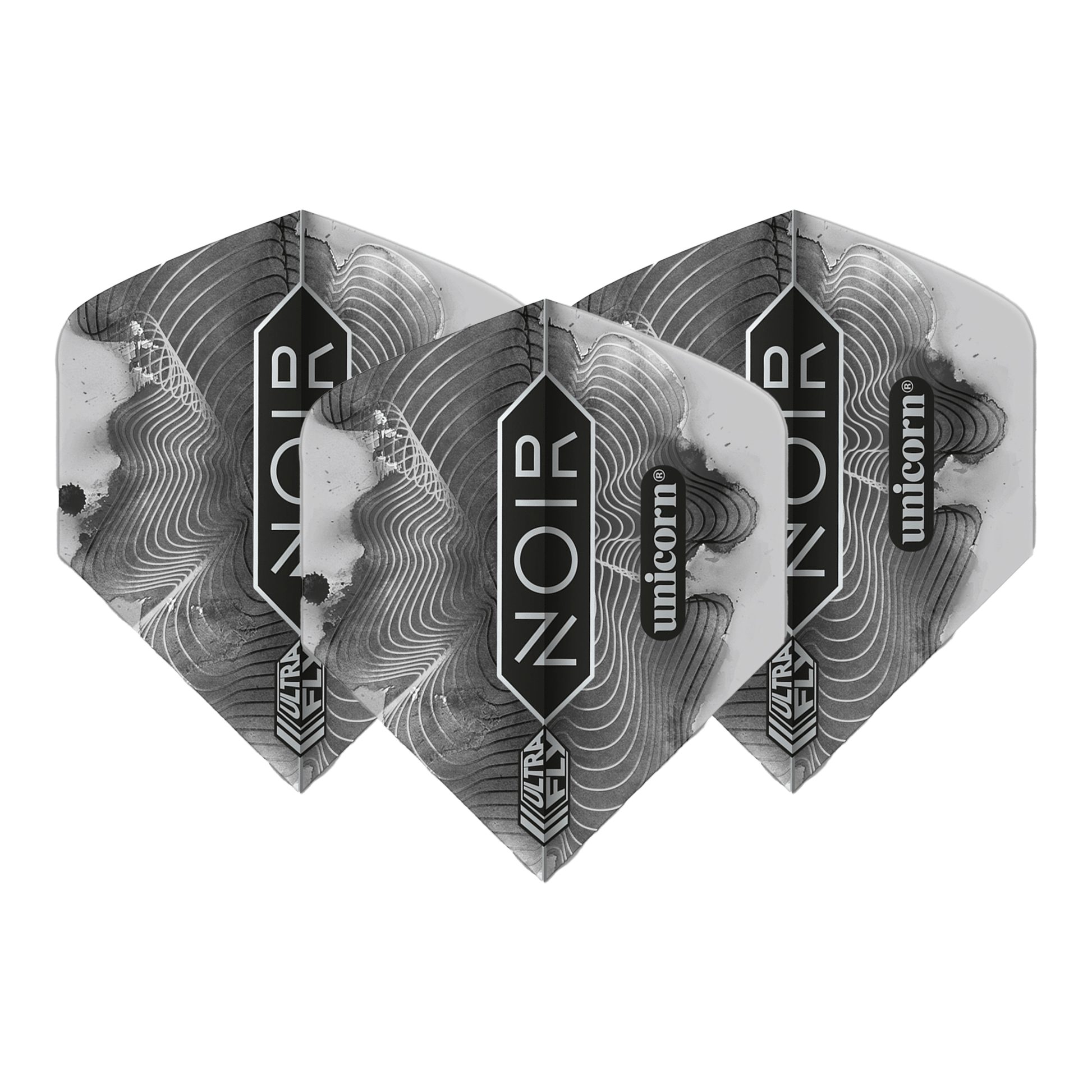 Unicorn Ultrafly 100 Noir Organic Big Wing Dart Flights Black Flights