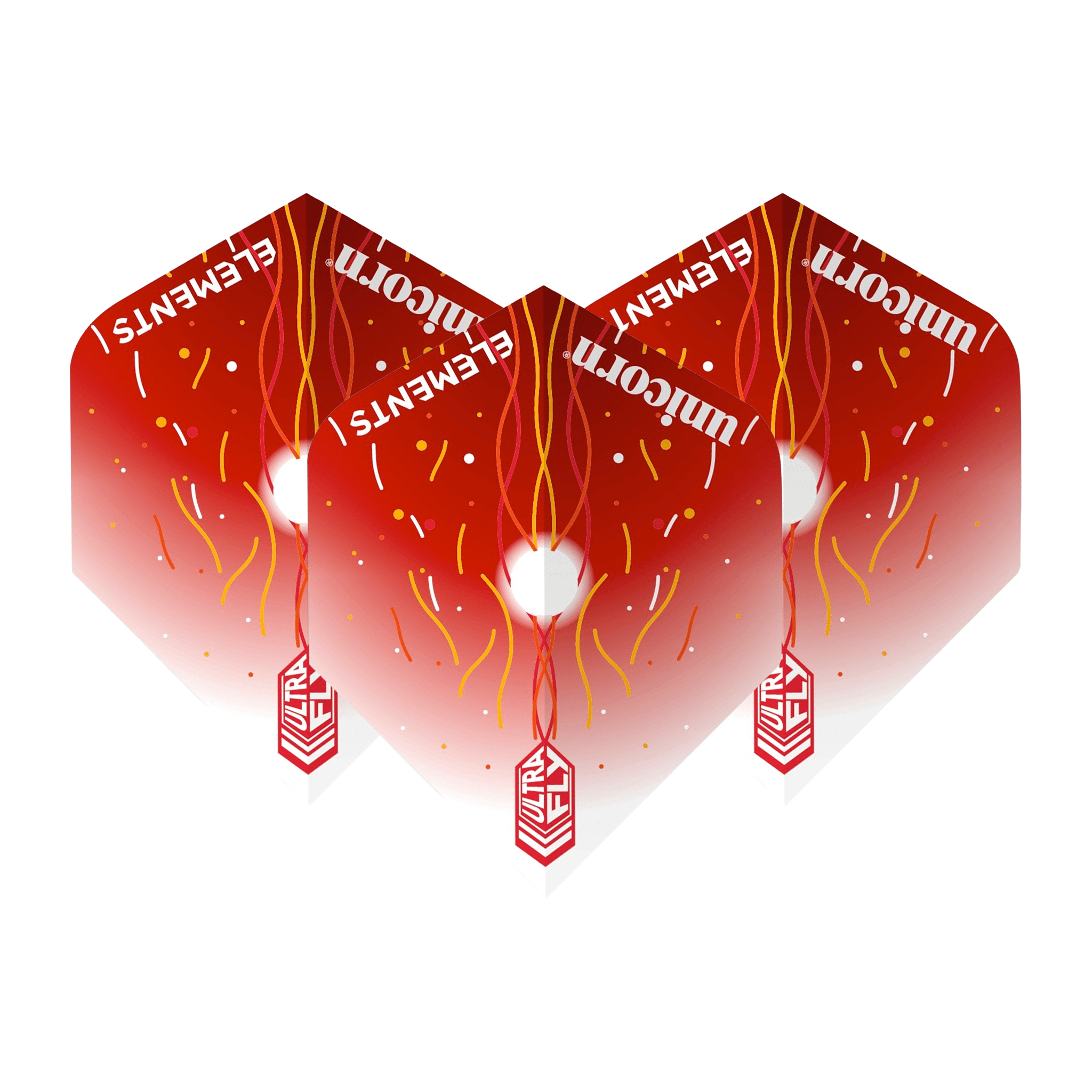 Unicorn Ultrafly Elements Big Wing Dart Flights Firestorm Red Flights